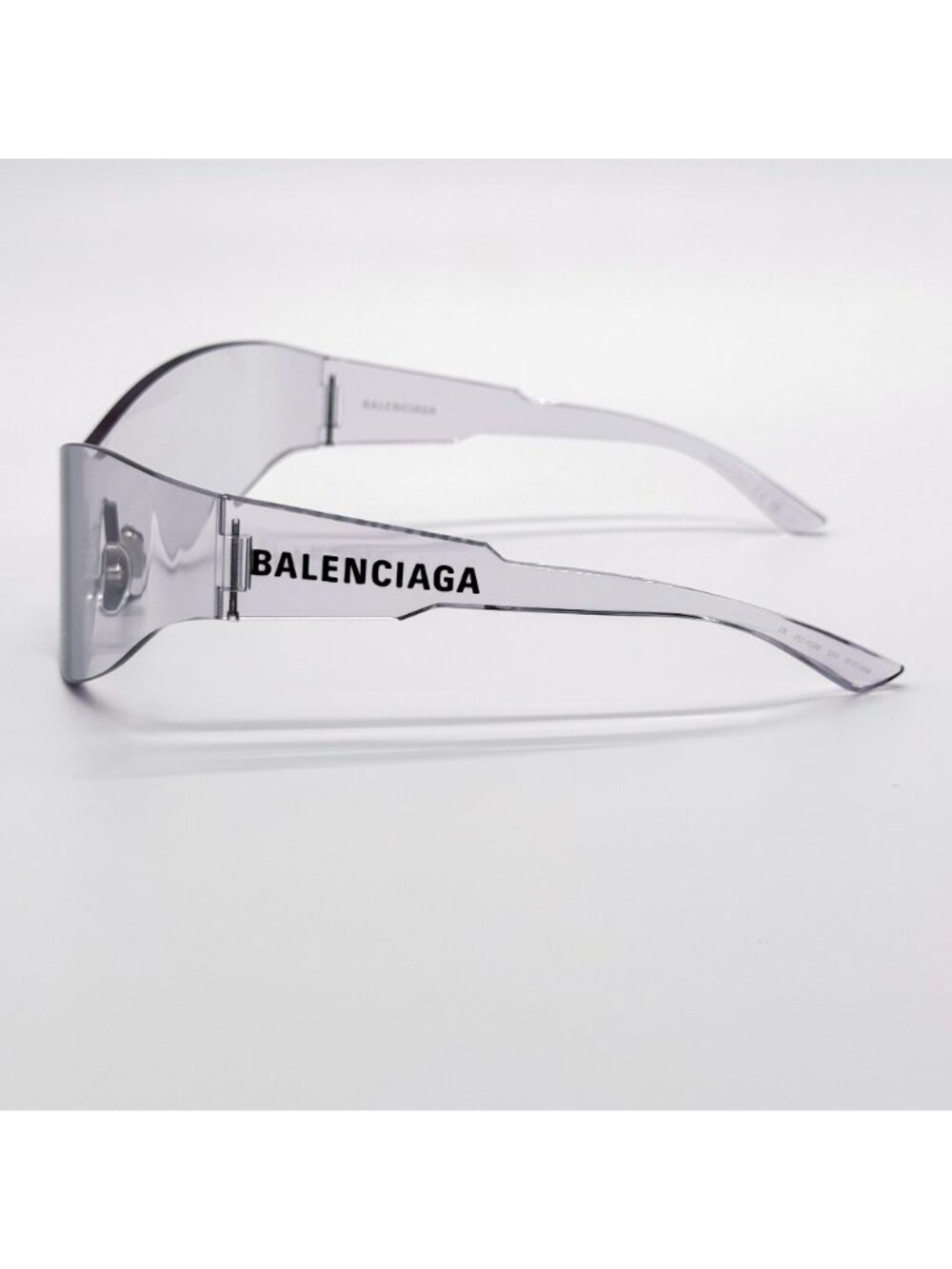 NEW BALENCIAGA BB0257S 002 SUNGLASSES CLEAR SHIELD UNISEX EYEWEAR BALENCIAGA - Picture 8 of 11